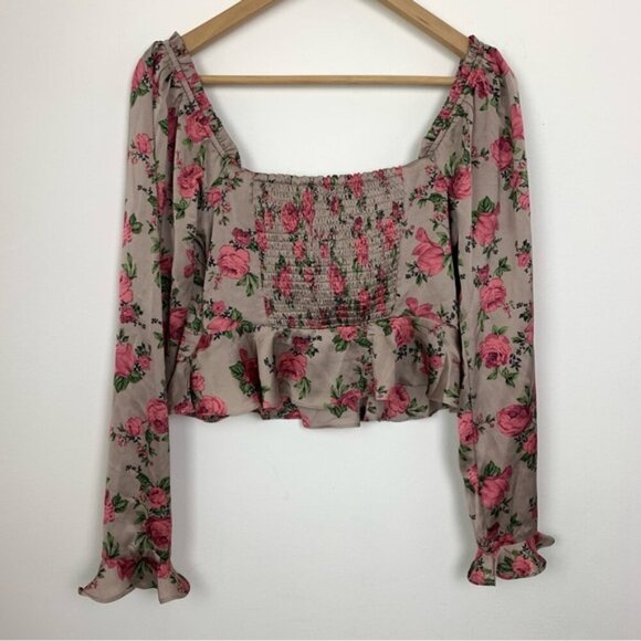 Floral Long Sleeve Women's Top - Picture 7 of 10